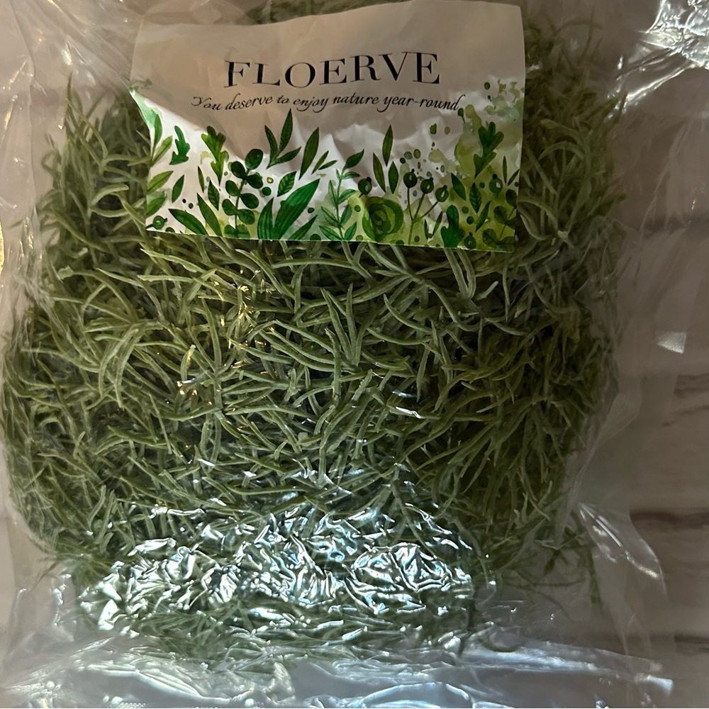 10.5 ounces of fake moss from Floerve 8x8x1.5 inches